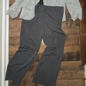 Curvy Fit Gray Women's Pants 12P Loft